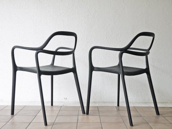 モダンワークス Modern works フルボチェア スタッキング 2脚セット ブラック フランフラン Francfranc 取扱 ◇