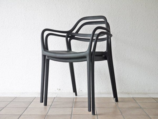 モダンワークス Modern works フルボチェア スタッキング 2脚セット ブラック フランフラン Francfranc 取扱 ◇