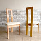 モダンデザイン Modern Design ダイニングチェア 2脚セット ハイバック ファブリック ビーチ材 ナチュラル ●