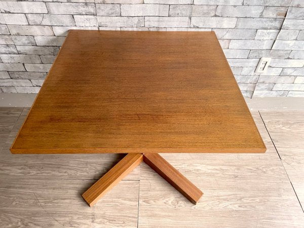 クラフト家具 スクエア ダイニングテーブル オーク材 高さ65.5cm ●