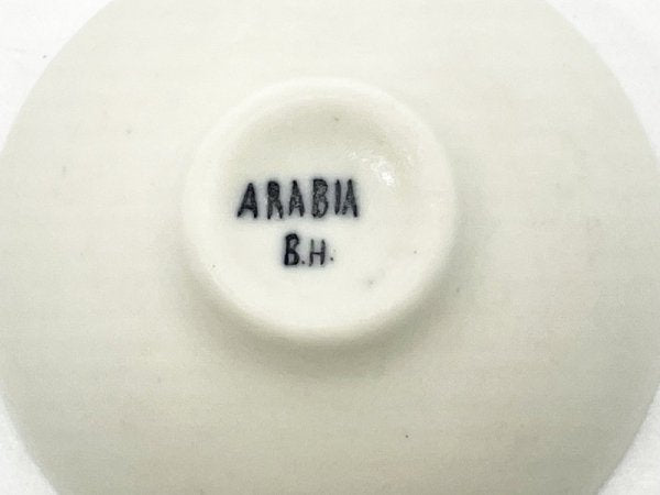 アラビア ARABIA ミニボウル 豆皿 5.5cm ブリタ・ヘイリモ Brita Heilimo ハンドペイント 50'sビンテージ 北欧食器 ●