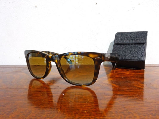 レイバン RayBan フォールディング ウェイファーラー FOLDING WAYFARER べっ甲柄 RB4105 710/51 50ロ22 2N サングラス 折畳 ケース付 ★