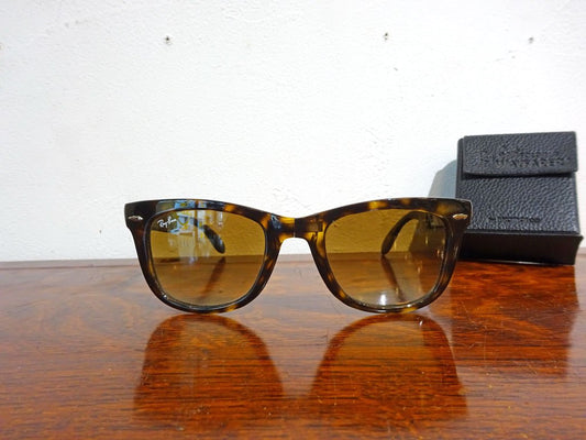 レイバン RayBan フォールディング ウェイファーラー FOLDING WAYFARER べっ甲柄 RB4105 710/51 50ロ22 2N サングラス 折畳 ケース付 ★