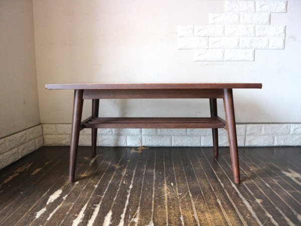 ジャパンビンテージ Japan Vintage 古い木味のローテーブル デコラトップ 昭和レトロ 和家具 古家具 ◎