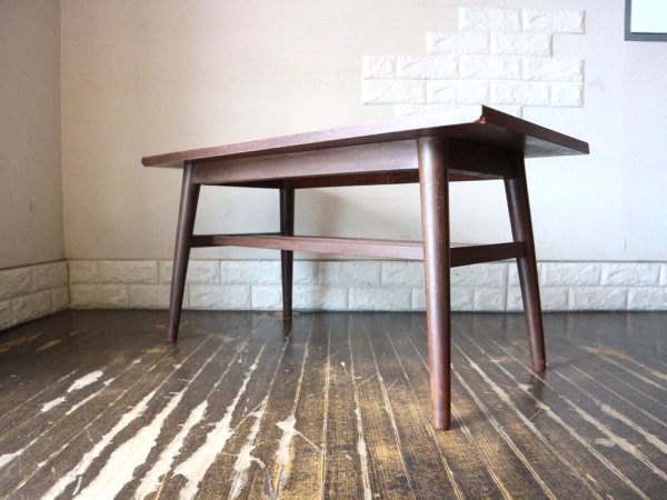ジャパンビンテージ Japan Vintage 古い木味のローテーブル デコラトップ 昭和レトロ 和家具 古家具 ◎