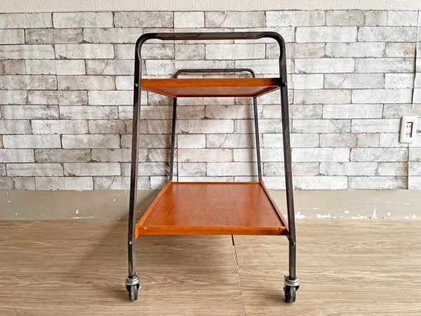 トラックファニチャー TRUCK FURNITURE サービングカート SERVING CART チーク材 キャスターワゴン 廃番 ●