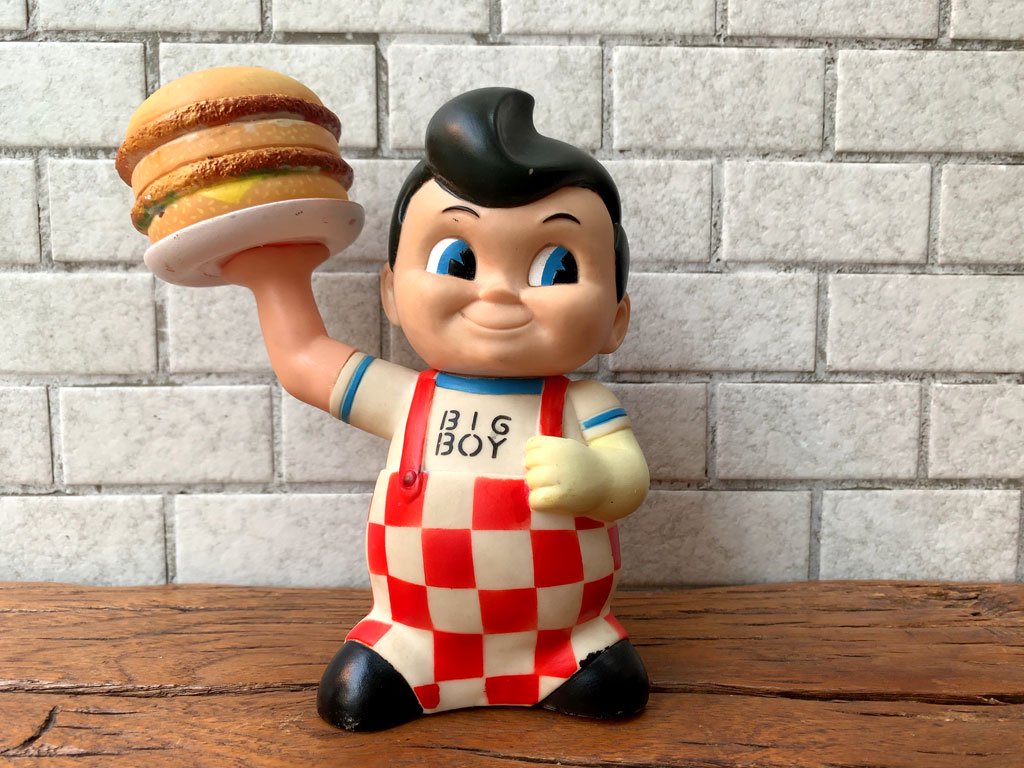 ビッグボーイ BIGBOY ボビーくん ソフビ人形 貯金箱 フィギュア アメリカンレトロ玩具 ■