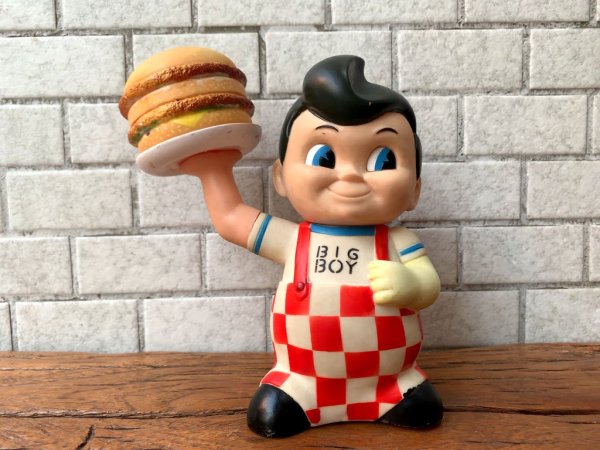 ビッグボーイ BIGBOY ボビーくん ソフビ人形 貯金箱 フィギュア アメリカンレトロ玩具 ■