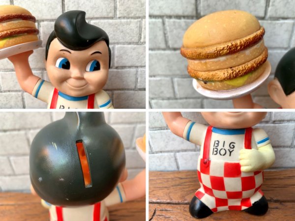 ビッグボーイ BIGBOY ボビーくん ソフビ人形 貯金箱 フィギュア アメリカンレトロ玩具 ■