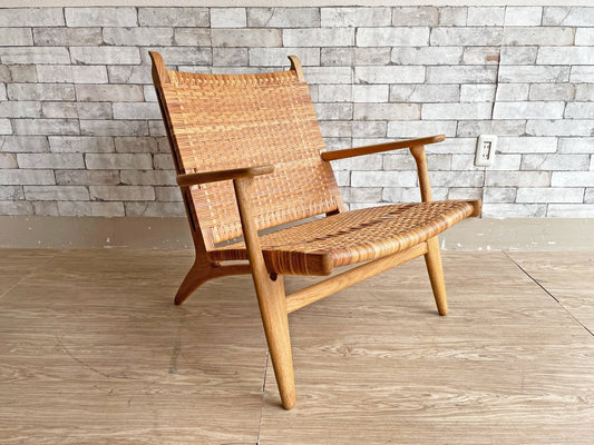 カールハンセン＆サン Carl Hansen&son CH27 イージーチェア オーク材 籐張り ハンス J ウェグナー Hans J.Wegner ヴィンテージ 北欧家具 1950年代 ●