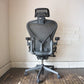 ハーマンミラー Herman Miller アーロンチェア Aeron Chair Bサイズ ポスチャーフィット フル装備 ヘッドレスト付き デスクチェア  オフィス ◎