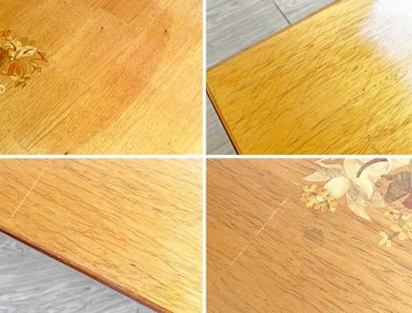モダンスタイル Modern Style 象嵌 ローテーブル センターテーブル スクエア 80×80cm インレイ 植物 ボタニカル  ●