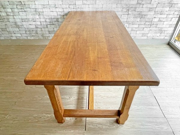 ロイズアンティークス Lloyd's Antiques オーク無垢材 ダイニングテーブル W200cm UKビンテージ Vintage 英国家具  ●