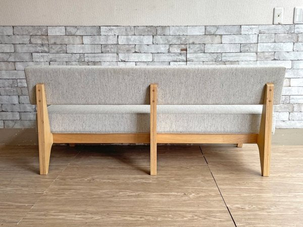 イデー IDEE ソリッドベンチ SOLID BENCH 3シーターソファ 長椅子 グレー系ファブリック アッシュ材フレーム W150cm 受注生産 定価￥185,900～ ●