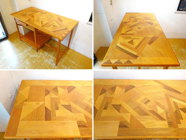 ノートワークス NOTE WORKS カスタムキッチンテーブル Kitchen table ワークテーブル 作業台 寄木細工天板 ハンドクラフト ★