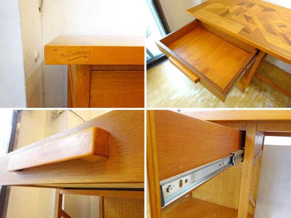 ノートワークス NOTE WORKS カスタムキッチンテーブル Kitchen table ワークテーブル 作業台 寄木細工天板 ハンドクラフト ★