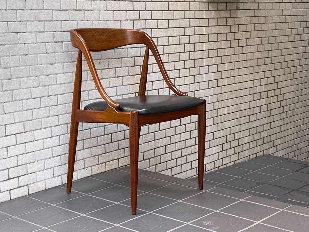 ウルドゥム モーベルファブリック Uldum Mobelfabrik チーク材 ダイニングチェア ヨハネス・アンダーセン Johannes Andersen デンマーク ビンテージ 60's ■