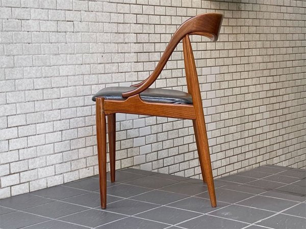 ウルドゥム モーベルファブリック Uldum Mobelfabrik チーク材 ダイニングチェア ヨハネス・アンダーセン Johannes Andersen デンマーク ビンテージ 60's ■