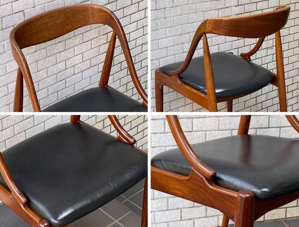 ウルドゥム モーベルファブリック Uldum Mobelfabrik チーク材 ダイニングチェア ヨハネス・アンダーセン Johannes Andersen デンマーク ビンテージ 60's ■