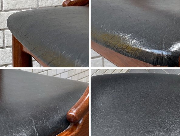 ウルドゥム モーベルファブリック Uldum Mobelfabrik チーク材 ダイニングチェア ヨハネス・アンダーセン Johannes Andersen デンマーク ビンテージ 60's ■