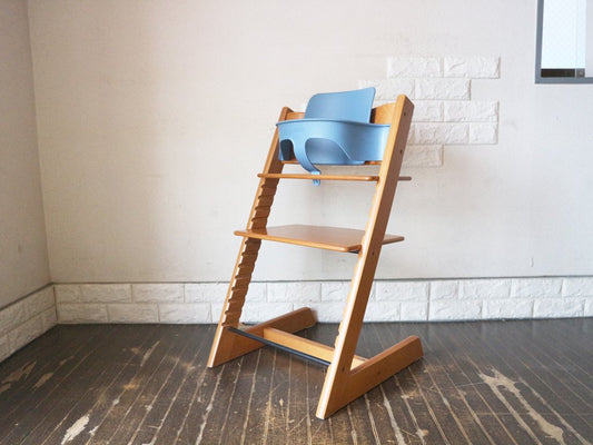 ストッケ STOKKE トリップトラップ TRIPP TRAPP ベビーチェア キッズチェア チェリー色 S/N3～ ノルウェー 北欧家具 背もたれガード付き ◎