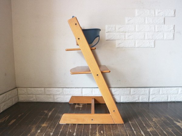 ストッケ STOKKE トリップトラップ TRIPP TRAPP ベビーチェア キッズチェア チェリー色 S/N3～ ノルウェー 北欧家具 背もたれガード付き ◎