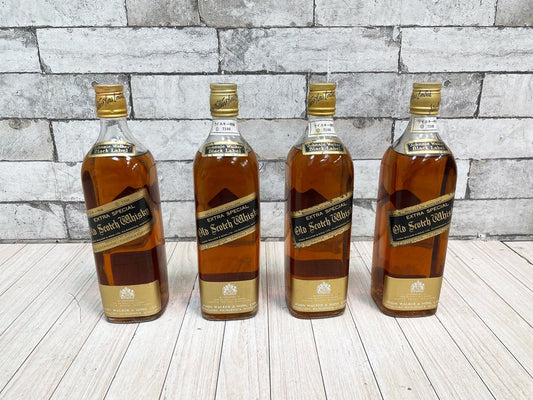 ジョニーウォーカー Johnnie Walker エクストラスペシャル 黒&赤 ウイスキー 8本セット まとめ 金キャップ 760ml 43度 箱付き 未開封 ●