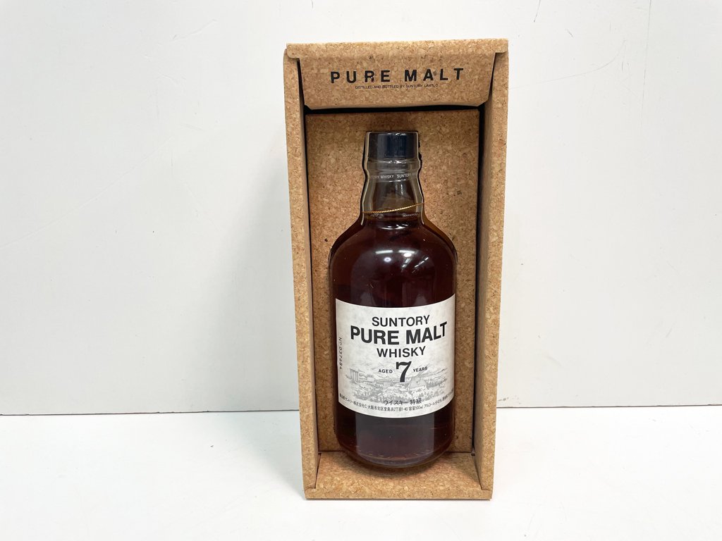 【東京都内発送限定】サントリー ウイスキー ピュアモルト SUNTORY WHISKY PURE MALT 7年 500ml 43％ 箱入 未開封 ●