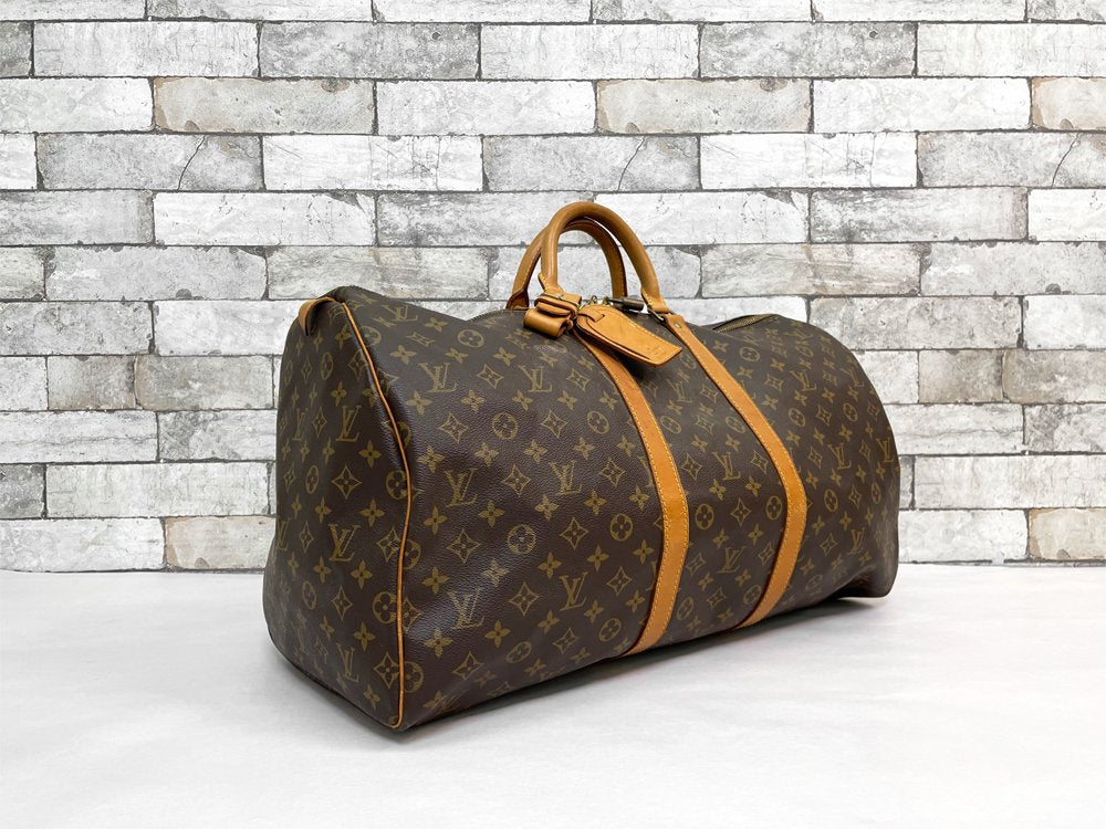 ルイヴィトン LOUIS VUITTON キーポル55 Keepall モノグラム ボストンバッグ VI0913 ブラウン 鍵欠品　made in France ●