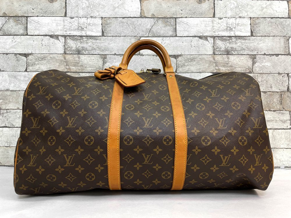 ルイヴィトン LOUIS VUITTON キーポル55 Keepall モノグラム ボストンバッグ VI0913 ブラウン 鍵欠品　made in France ●