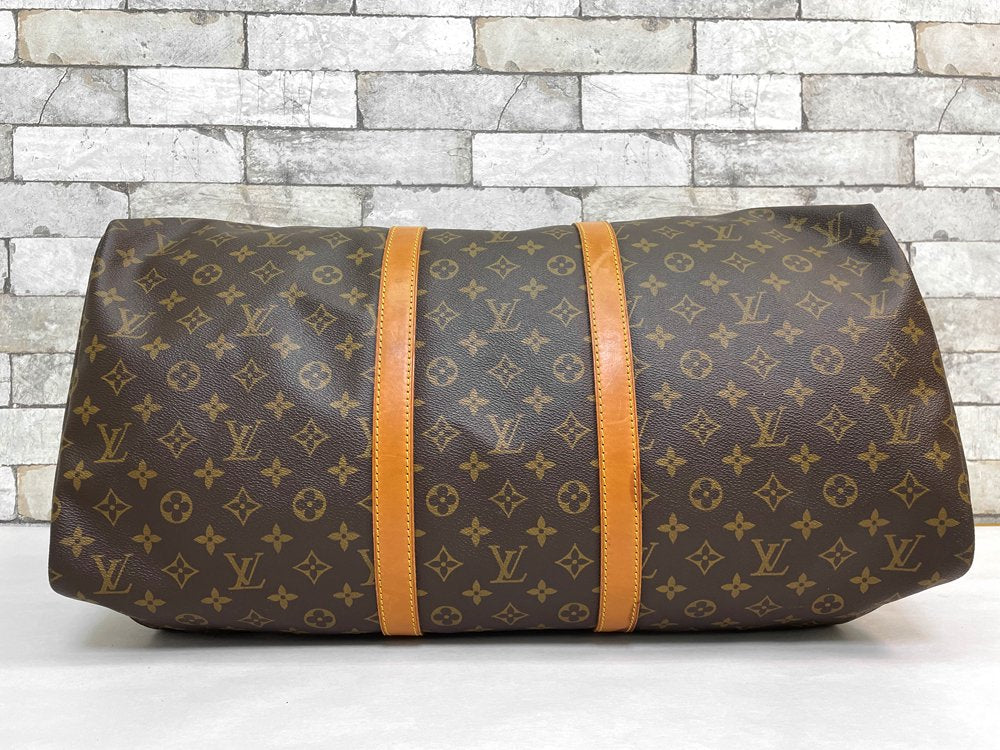 ルイヴィトン LOUIS VUITTON キーポル55 Keepall モノグラム ボストンバッグ VI0913 ブラウン 鍵欠品　made in France ●