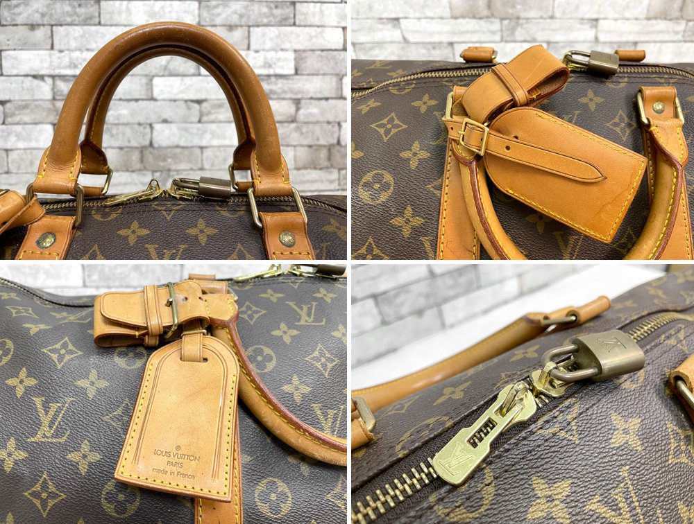 ルイヴィトン LOUIS VUITTON キーポル55 Keepall モノグラム ボストンバッグ VI0913 ブラウン 鍵欠品　made in France ●