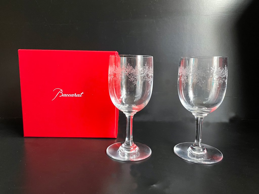 バカラ Baccarat セビーヌ Sevigne ワイングラス ペア H14cm  箱入り クリスタル グラス フランス ●