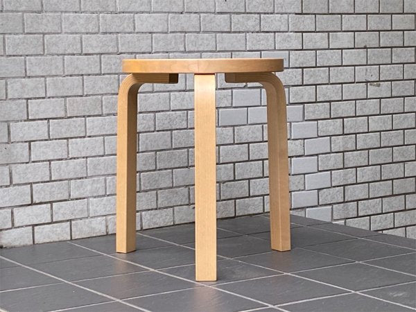 アルテック artek スツール60 Stool60 3本脚 80周年記念モデル モーヴ バーチ材 アルヴァ・アアルト フィンランド 北欧家具 ■