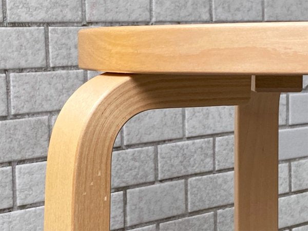 アルテック artek スツール60 Stool60 3本脚 80周年記念モデル モーヴ バーチ材 アルヴァ・アアルト フィンランド 北欧家具 ■