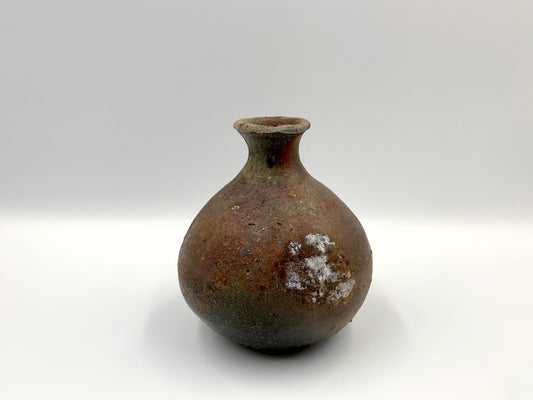 山田 隆太郎 花器 花瓶 フラワーベース 一輪挿し 高さ10.5cm 焼締 陶芸家 現代作家 ◎