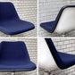 ヒル Hille エアボーン AIRBORNE シェルチェア Polyside chair ロビンデイ Robin Day キャスターチェア ネイビー ミッドセンチュリー UK Vintage ■