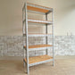 リオン LYON アングルシェルフ SLOTTED ANGLE SHELF 5段 オープンシェルフ H175cm 店舗什器 インダストリアル 工業系 P.F.S取扱 定価￥46,200- ●