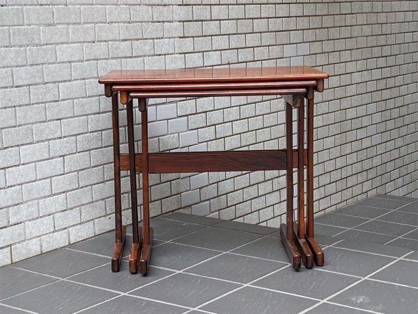 北欧ビンテージ Scandinavian Vintage ローズウッド ネストテーブル Nesting Tables サイドテーブル センターテーブル ■