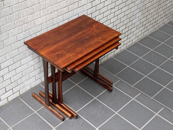 北欧ビンテージ Scandinavian Vintage ローズウッド ネストテーブル Nesting Tables サイドテーブル センターテーブル ■