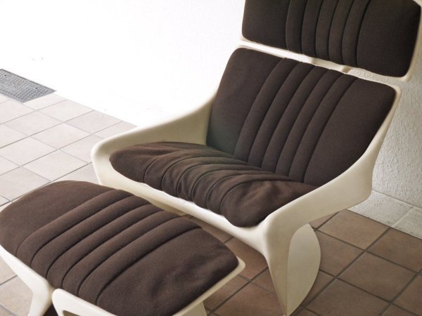 カド CADO メテオ ラウンジチェア Meteor Lounge Chair オットマン付 1960's ビンテージ スティーン・オステルゴー スペースエイジ 希少品 ◇