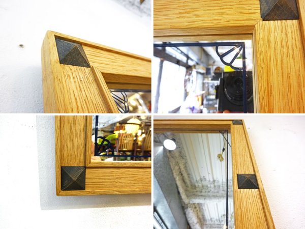 ノートワークス NOTE WORKS スタッズ 額縁 ペイント ウォールミラー RH STUDS MIRROR FRAME Wall mirror オーク材 ★