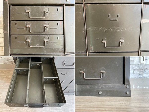 Dehler MFG スチール ストレージキャビネット ドロワーチェスト 抽斗14杯 インダストリアル 工業系 USビンテージ US Vintage ●
