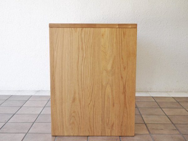 無印良品 MUJI オーク無垢材 コの字 デスク W110cm 配線トレー付き ナチュラル シンプルデザイン 廃番品 ◇