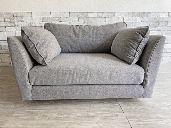 アルフレックス arflex エーソファ A SOFA 1.5人掛けソファ ファブリック グレー フェザークッション付き 定価30万円以上 ●