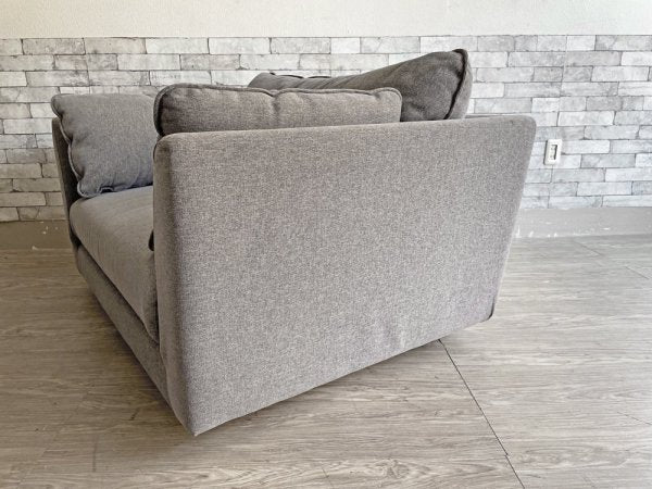 アルフレックス arflex エーソファ A SOFA 1.5人掛けソファ ファブリック グレー フェザークッション付き 定価30万円以上 ●