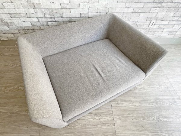 アルフレックス arflex エーソファ A SOFA 1.5人掛けソファ ファブリック グレー フェザークッション付き 定価30万円以上 ●