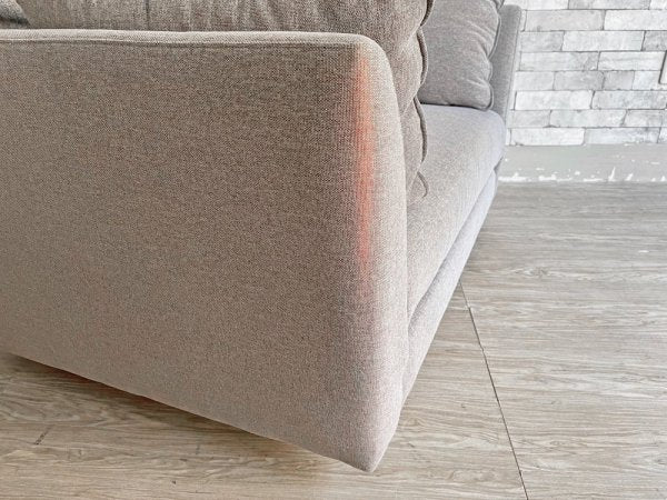 アルフレックス arflex エーソファ A SOFA 1.5人掛けソファ ファブリック グレー フェザークッション付き 定価30万円以上 ●