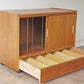 ハーバート E. ギブス ファニチャー HERBERT E. GIBBS FURNITURE 英国 1970's ビンテージ チーク材 レコードラック キャビネット キャスター 希少品 ◇