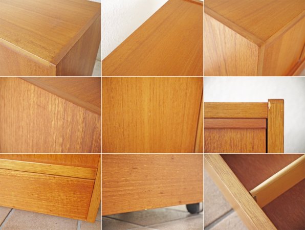 ハーバート E. ギブス ファニチャー HERBERT E. GIBBS FURNITURE 英国 1970's ビンテージ チーク材 レコードラック キャビネット キャスター 希少品 ◇
